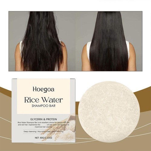 Rice Water Shampoo Bar Soap for Hair&Strengthening,Anti Hair Loss Hair Reg C8M7 - Picture 6 of 16