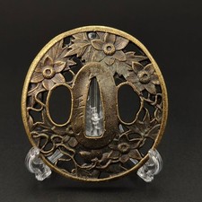 Japanese Tsuba Sword Guard Katana ornaments Antique Alloy Modern Article #690