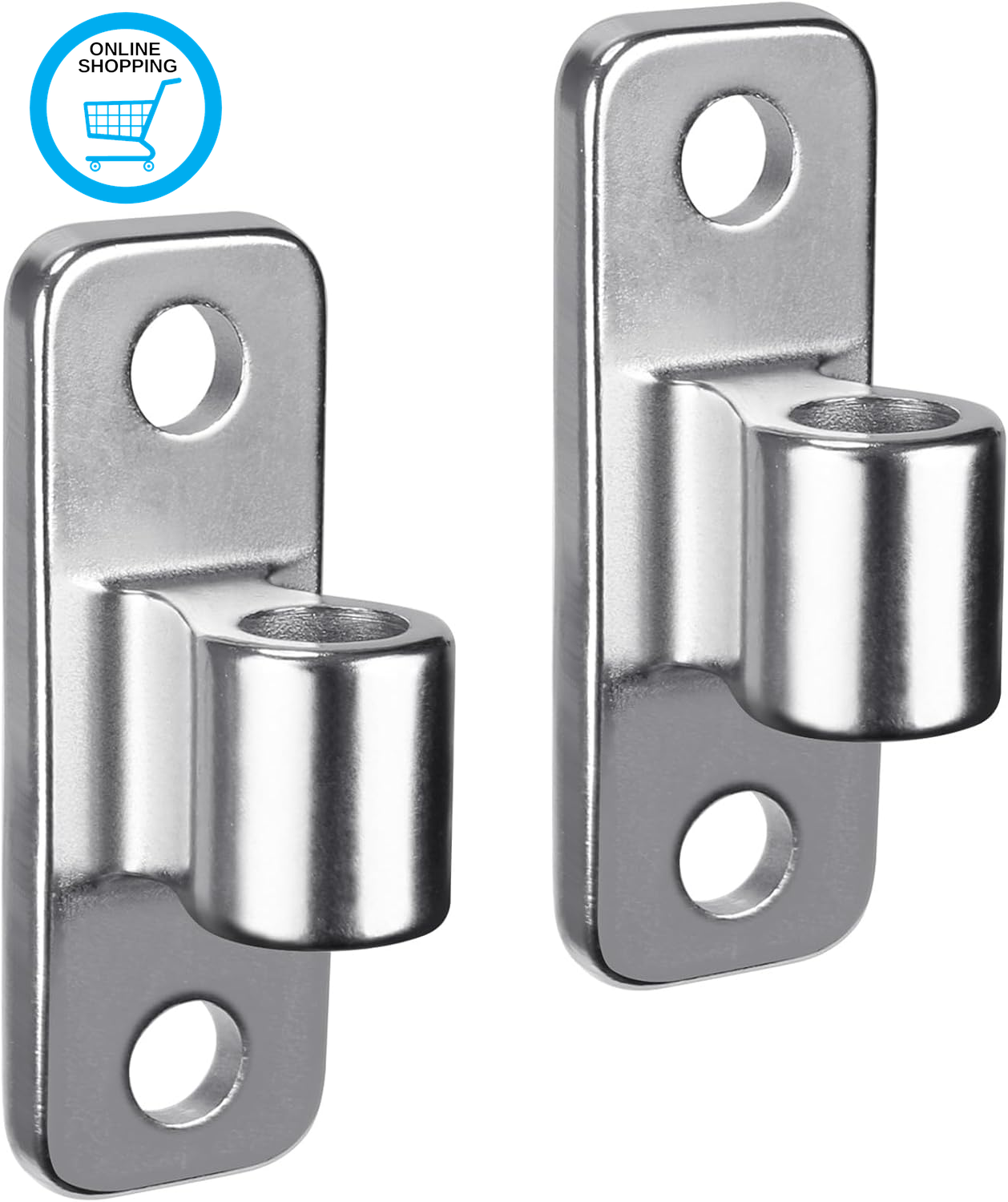 Gate Hinge, 2Pcs Heavy Duty Eye Hinge Plate (100 X 35Mm) with 16Mm Hole Stainles