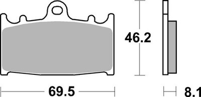 Bremsbelagsatz, disc brake BREMBO 07KA13SA (1Stück)