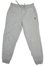Polo Ralph Lauren Boys Jogger Sweatpants Size M 10-12 Gray Pony Logo