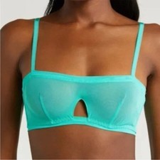 We Are HAH Free People Teal Mesh Wired Bra Size 30-38B Adjustable Straps NWT