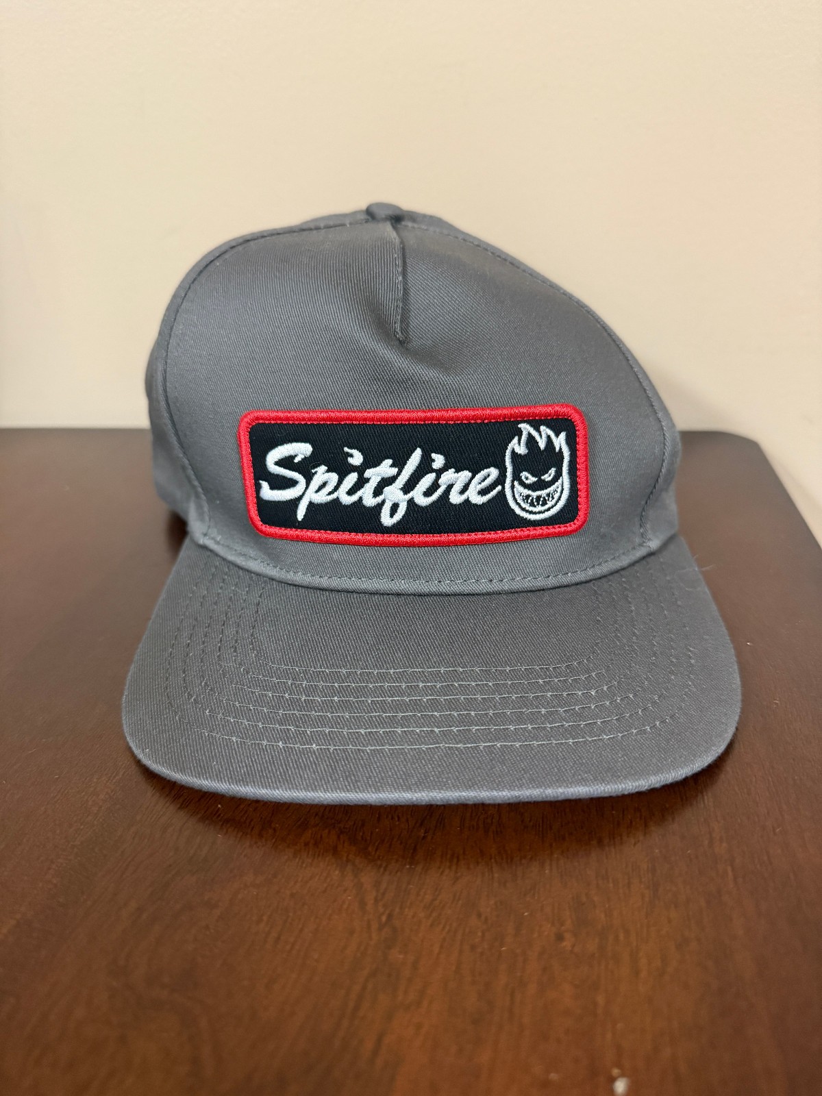 Spitfire Wheels Hat Courier Patch Snapback Gray - image 1