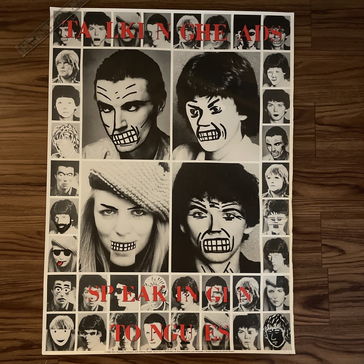 Vintage Talking Heads Speaking in Tongues Poster 1983 | eBay