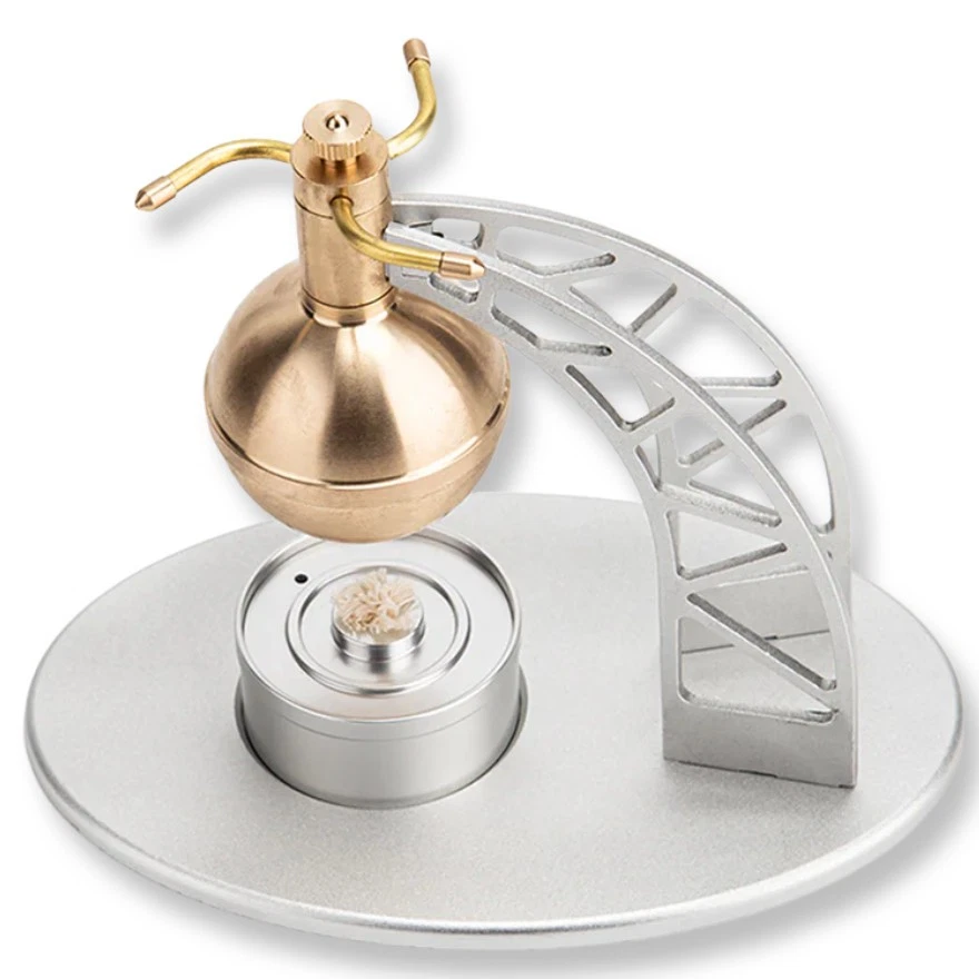 Hero's Engine Bladeless Radial Mini Steam Ball Model Aeolipile Engine - Image 3 of 4