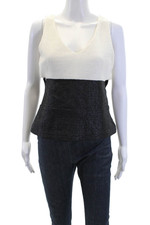 Drew Women's V-Neck Sleeveless Cut-Out Color Block Tank Top Size S