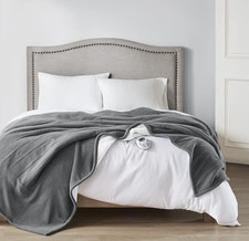 Serta Electric Blanket Fleece to Sherpa Heated Throw Blanket in Queen Twin King