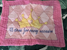 BRAND NEW DISNEY PRINCESS QUILT STANDARD SHAM and CROWN PILLOW
