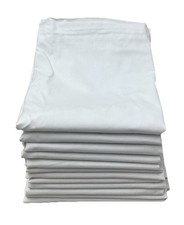 Lot of 12 Oversized Standard 20.5x27.5 White Cotton Pillow Cases
