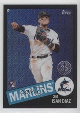 2020 Topps Silver Pack 1985 Chrome Baseball Series 2 Black 197/199 Isan Diaz 0b5