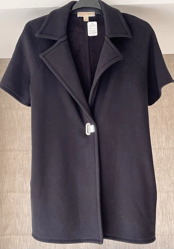 Cappotto in jersey nero Michael Kors nuovo e mai indossato taglia L