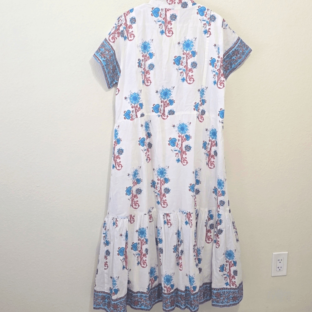 Victoria Dunn XL Floral Print Dress in Blue and Red image 5
