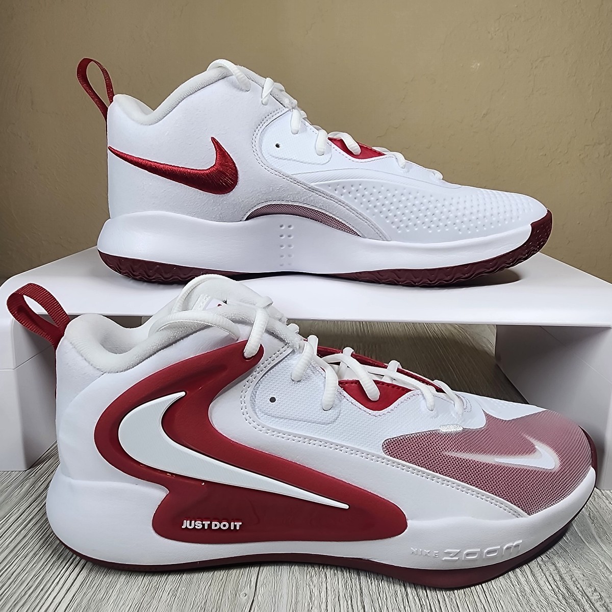 Nike Zoom Hyperset 2 Volleyball White/Team Red Mens Size 10 New