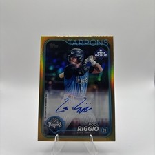 2024 Topps Pro Debut-Roc Riggio #PD-112 Gold Foil Auto /50 MLB Baseball