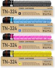 4-Pack Toner Cartridge for Konica Minolta TN324, TN324K TN324C TN324M TN324Y