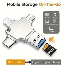 4 In 1 USB 3.0 Flash Drive 128GB Type C Memory Photo Stick for iPhone Android