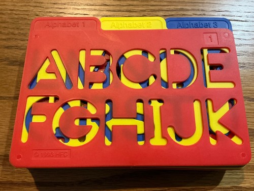 Vintage Highlights For Children Stencils HFC Plastic Tabbed & Numbered 1993