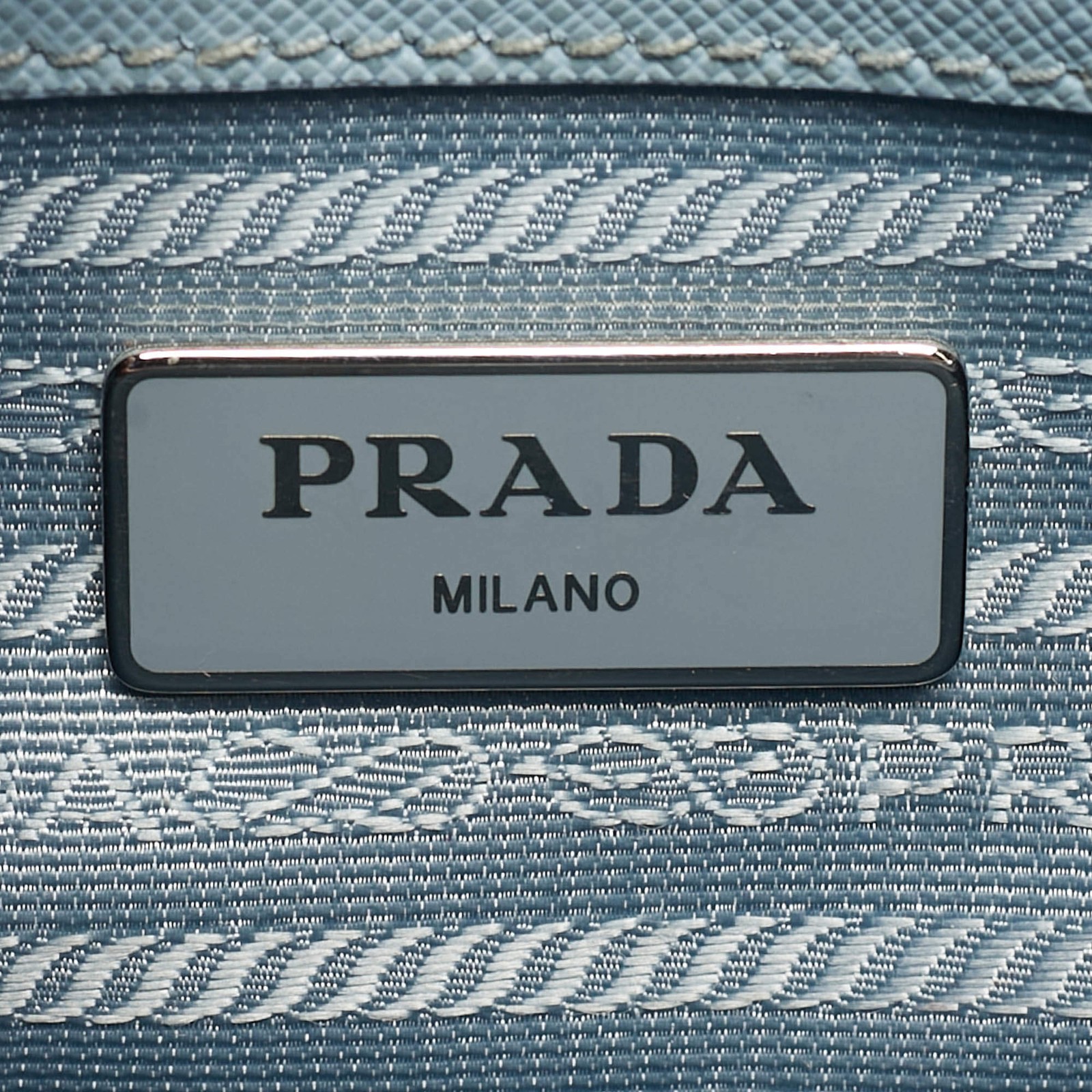 Prada Galleria Small Light Blue Saffiano Lux Leather Double Zip Tote thumbnail 8