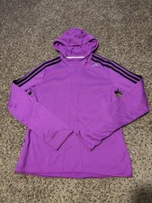 Adidas Climalite Running Hoodie Purple Long Sleeve Women  s Size S