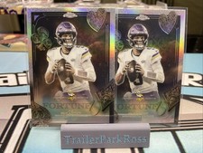 2025 Topps Chrome NFL Football J.J. McCarthy Fortune 15 Refractor (2 Cards)