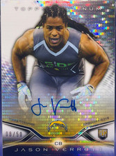 2014 Topps Platinum Jason Verrett Rookie Auto RC #31 Refractor /50 Chargers