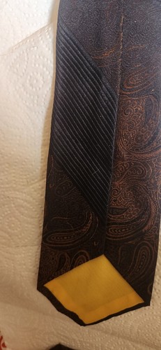 Vintage 1950's 60's SKINNY Mens NECK TIE LAGO DI COMO Rat Pack BoHo Mad Man - Picture 14 of 19