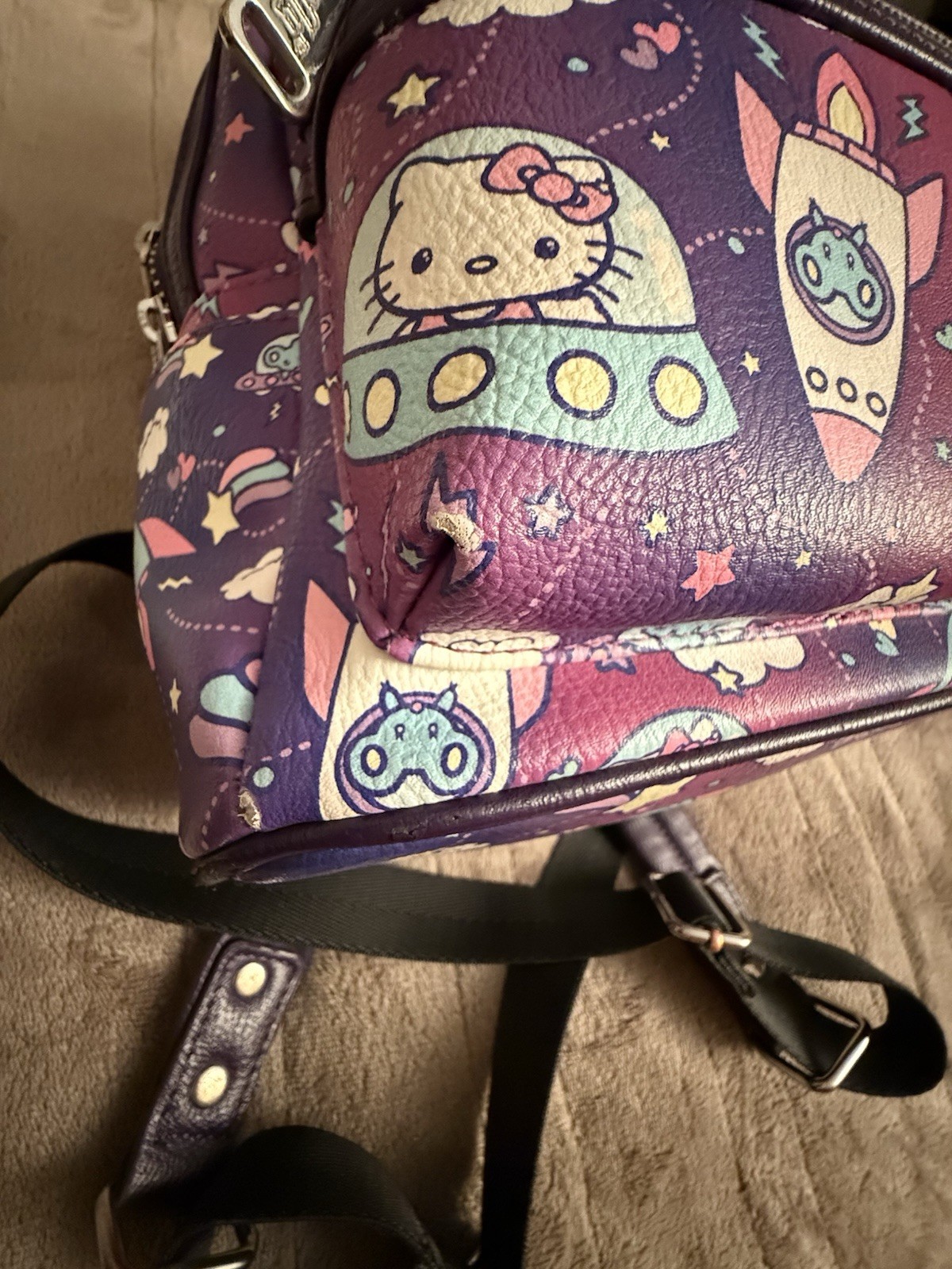 Loungefly Hello Kitty Rocket Mini Backpack Outer … - image 3