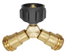 Propane Splitter, 2 Way LP Gas Adapter Tee Connector for 20lb Propane Tank Cy...