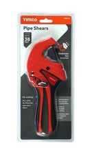 Timco 0 - 38mm Premium Pipe Shears - Durable Ratchet Cutter for Plastic Pipe Use