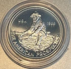1985 Engelhard 1/2 oz American Prospector .999 Fine Silver Round Vintage! Rare!