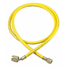 Yellow Jacket 22012 Charging/Vacuum Hose, 12" L, Brass Fitting
