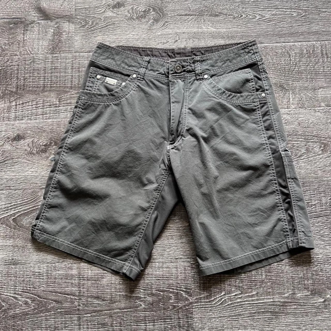 Kuhl Radikl Shorts Mens 30 Charcoal Gray Hiking Outdoor Cargo Hybrid 10 Inseam