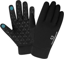 WESTWOOD FOX Winter Gloves Touchscreen Slightly Waterproof Medium, Black