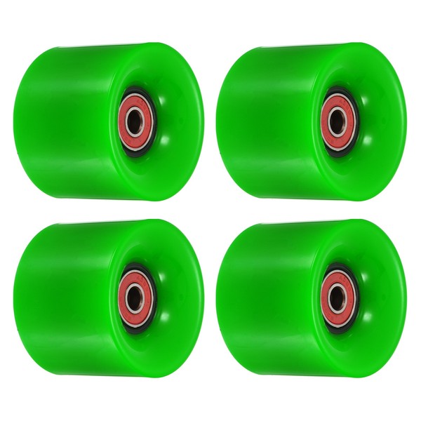 4 StüCk 60Mm Longboard Rollen Mit Lager ABEC-9 Skateboard Rad 80A Rot GrüN-image