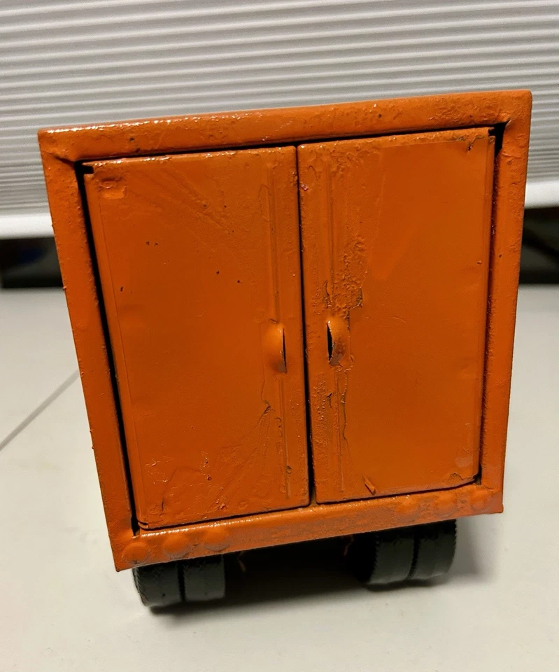 Vintage ERTL Allied Int Semi Trailer STK4400 Orange pressed steel -  1975 - Image 4 of 4