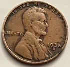 1935-S Lincoln Wheat Cent San Francisco Mint Heavy Wear Filler Coin BN1019