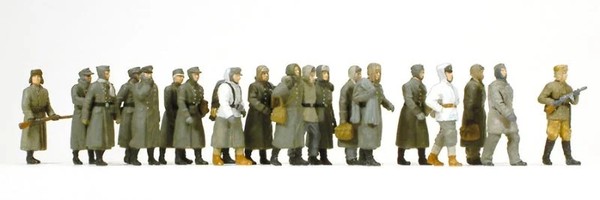 Preiser 16578 Deutsche Kriegsgefangene. 20 Unbemalte Figuren 1:87 / H0-image