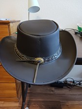 Men and Women Genuine Leather Cowboy Western Hat