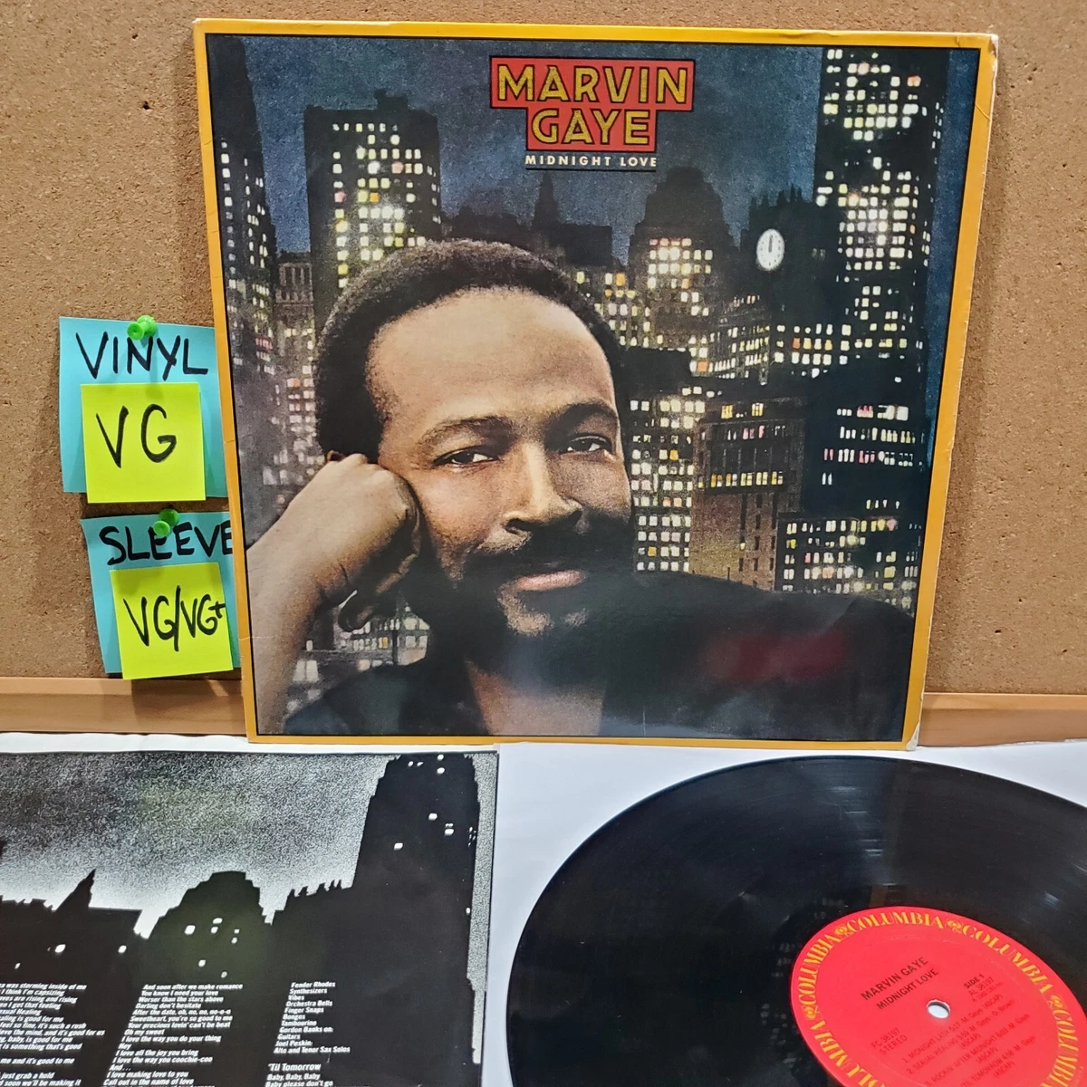 Marvin Gaye Midnight Love Vintage Vinyl Record 1982 