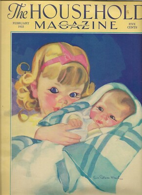 HOUSEHOLD MAGAZINE Feb 1933 FACTS ABOUT COFFEE HEALTHY MIND beautiful ads 