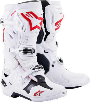 Alpinestars Tech 10 Supervented Boots White Sizes 7-14 MX