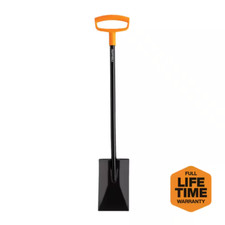 Fiskars Square Garden Spade Shovel - 46" - Steel Flat Shovel with D-Handle - Gar