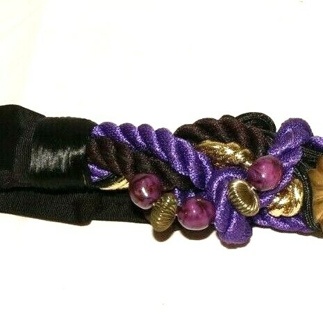 Vintage Braided Black and Purple Belt with Silver Metal Hardware Y2k Belt Braided - Etsy main image 3
