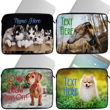 Personalised Laptop Case Dog Tablet Cover Puppy Sleeve Universal Bag Gift