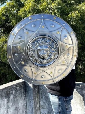 24'' Inches Medieval Lion Round Shield | Collectibles Shield LARP/Cosplay