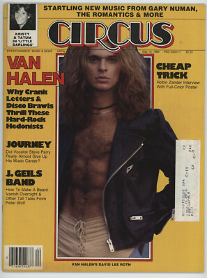 May 13, 1980 CIRCUS Magazine David Lee Roth Cover, Robin Zander Poster, Rats, VG