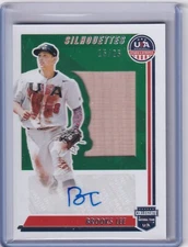 Brooks Lee 2022 Panini Stars & Stripes USA Silhouettes Bat/Auto SIL_BL, 15/25