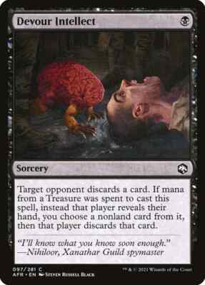 DEVOUR INTELLECT X 4 N/M ADVENTURES IN THE FORGOTTEN REALMS MAGIC THE GATHERING