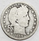 1908-S Barber Quarter, Better Date