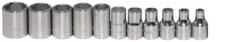 11pc 5/32 - 9/16", 1/4" Drive, 6 Point Shallow Chrome Socket Set Williams USA